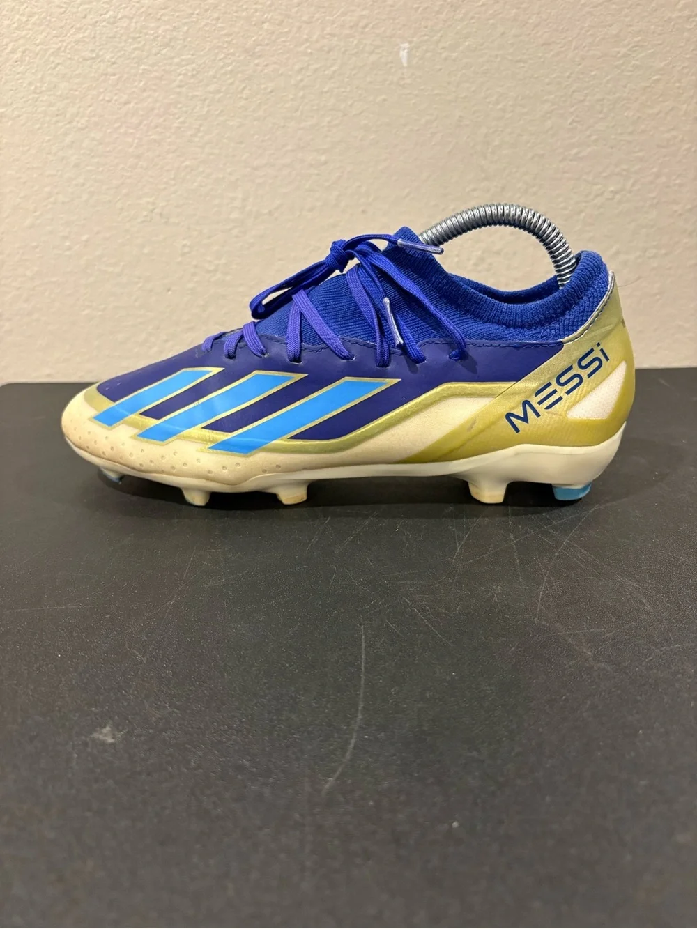 Adidas X Crazyfast Messi.3 FG Soccer Cleats Blue Gold White ID0712 Mens Size 7